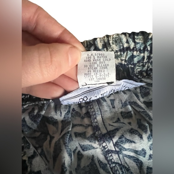 Vintage Maggie McNaughton Midi Skirt Blue Floral Size 18W Cottagecore Bohemian - Picture 4 of 5